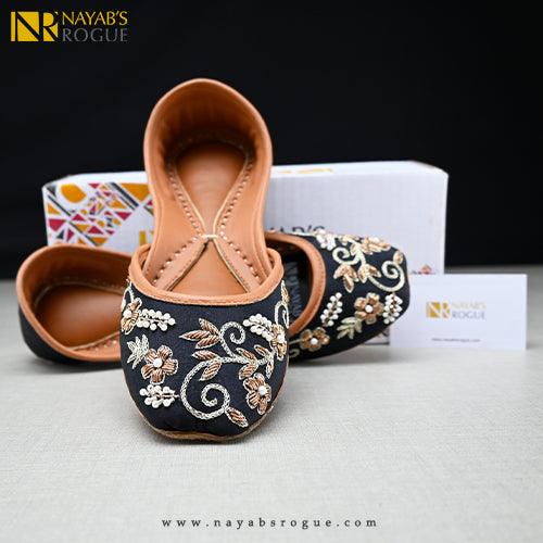 Luxurious Embroidery Leather Khussa