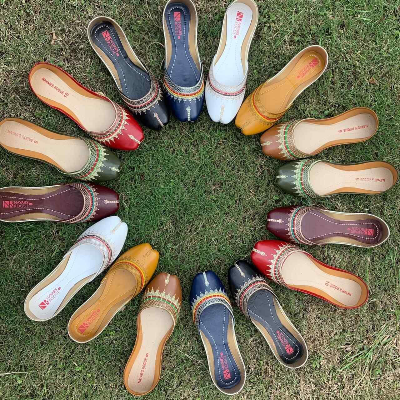 Handmade embroidered khussa | Gul-e-janan shoe collection - Nayab's Rogue