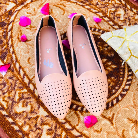 Flat Shoes for Women - Peach Pink