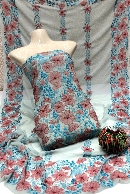 Soft Krinkle Shifoon with Handmade Mirror Work 2-Piece Suit