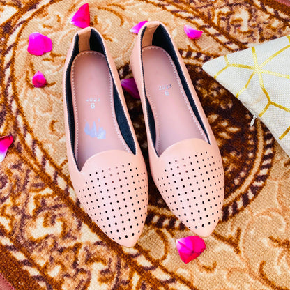 Flat Shoes for Women - Peach Pink