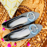 Flat Shoes for Women - Grey