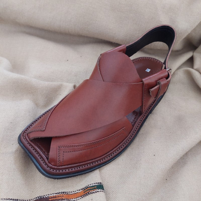 Leather Handmade Classic Zalmi Peshawari Chappal