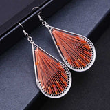 Silk Cotton Thread Oval Teardrop Earrings