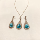 Ocean Breeze Bridal Jewelry Set: Earrings & Necklace