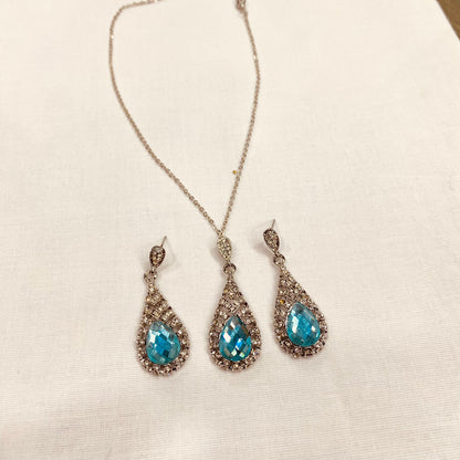 Ocean Breeze Bridal Jewelry Set: Earrings & Necklace