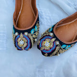 Black Luxury Khussa with Embroidery