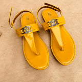 Soft Comfort Jelly Sole Casual Flats - Mustard and Black (8031)