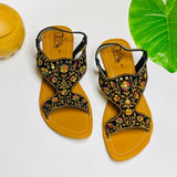 Ladies Kohati Chappal with Beautiful Embroidery