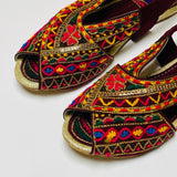 Peshawari Chappal For Girls - Maroon