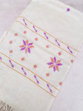 Hand-Woven Shawl in Pure Wool with Tarkashi Embroidery