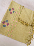 Hand-Woven Shawl in Pure Wool with Tarkashi Embroidery