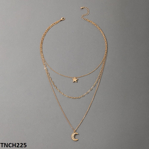 YYE Star/Moon Layered Necklace - TNCH (TNCH225)