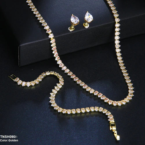 BYJ Pear Shape Necklace Set - TNSH (TNSH090)