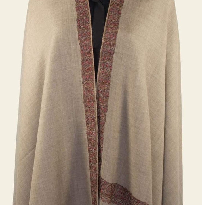 Embroider Woolden Shawl Comfortable and Stylish For Women - Brown