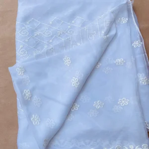 Embroidered Chiffon Dupatta