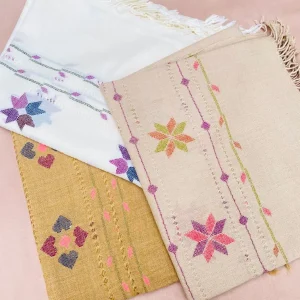 Hand-Woven Shawl in Pure Wool with Tarkashi Embroidery