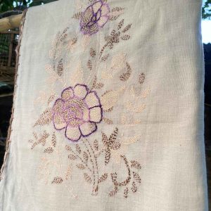 Handmade Beautiful Embroidery Lawn Summer Full Shawl