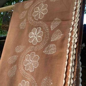 Handmade Beautiful Embroidery Lawn Summer Full Shawl