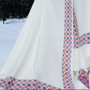 Merino Diamond Design Wool Shawl