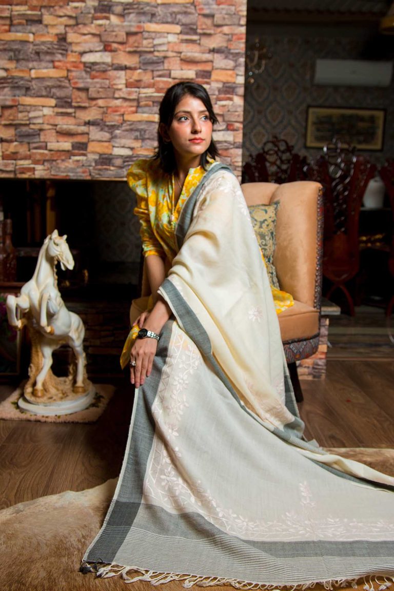 Pure Australian Wool Handmade Swati Shawl