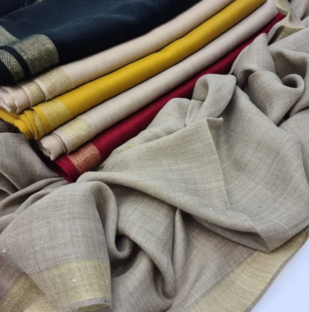 Zari Border Wool Shawl