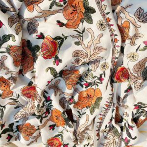 Exquisite Handmade Floral Embroidery Shawl