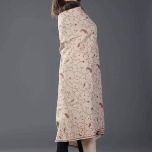 Luxury Embroidered Wool Shawl
